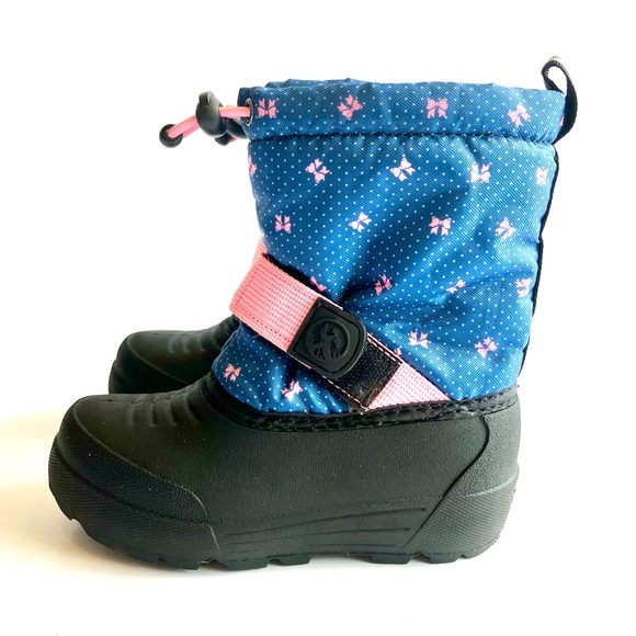 Northside Frosty Kid’s Snow Boot Blue/Pink Polka Dot/Bows Sz 8 - Picture 4 of 9